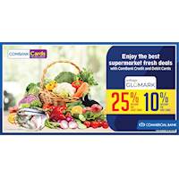 Enjoy the best supermarket fresh deals with ComBank Credit and Debit Cards at Softlogic Glomark