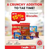 Get up to 15% OFF on a selected range of Biscuits from Cargills FoodCity!