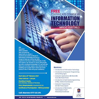 FREE IT SKILL COURSES at ANC EDUCATION 