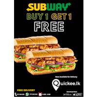 BUY 1 GET 1 FREE - SUBWAY with Quickee.lk