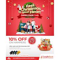 Get 10% off on Christmas Hampers from Cargills Food City with your Cargills Bank Card