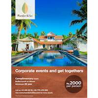 Corporate Events and get together's 