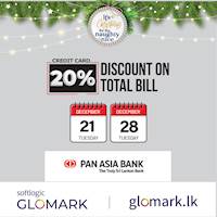 20% DISCOUNT on Total Bill for Pan Asia Bank Credit Cards at GLOMARK