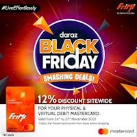 Enjoy amazing discounts from daraz.lk and get an additional 12% off, sitewide, when you pay by your FriMi Mastercard debit card (physical & virtual)