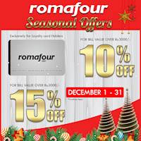 Seasonal Offers for Loyalty Card Holders at Romafour 