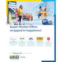 Supermarket offers wrapped in happiness with your HNB Cards!