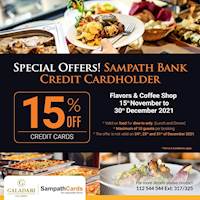Special offer for sampath bank credit cardholders at Galadari Hotel