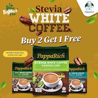 Buy 2, Get 1 Free on our 12 sachet white coffee packs at PappaRich