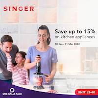One Galle Face Rewards Members can now save upto 15% on Kitchen appliances when they shop at Singer Sri Lanka!
