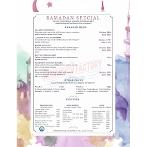 Ramadan Special at The Sandwich Factory
