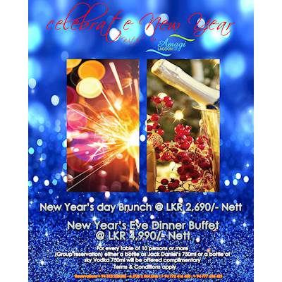 Celebrate New year at AMAGI LAGOON RESORT AND SPA on 31st December 2016 and 1st January 2017