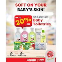 Get up to 20% OFF on selected baby toiletries at Cargills FoodCity 