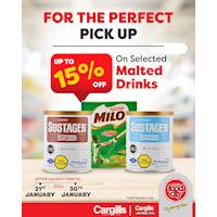 Get up to 15% OFF on a selection of Malted Drinks products at Cargills FoodCity