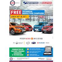 Get a FREE technical inspection done by factory trained engineers and technicians on 12th & 13th of July at PITSTOP Matara.