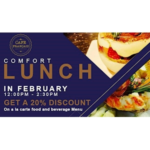 20% Off on A La Carte Food and Beverage Menu at Cafe Francais