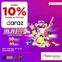 Daraz 11:11 offer with DFCC Credit Cards!