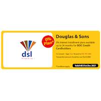 0% Interest installment plans available up tp 24 months with BOC Credit Cards at Douglas & Sons