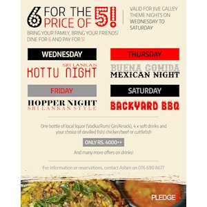 6 For the Price of 5 at Pledge3