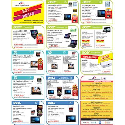 Hot deals for Laptops from METROPOLITAN M CENTRE