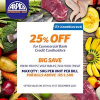 Enjoy the best supermarket fresh deals for Commercial Bank Credit Cardholders!!