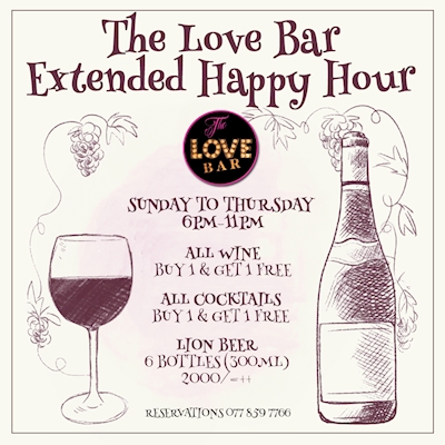 All New offers this month at The Love Bar!! Come celebrate the long weekend!