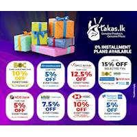 Bank card offers at Takas for Christmas season