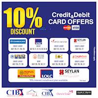 Credit and Debit Cards offer at CIB Shopping Centre