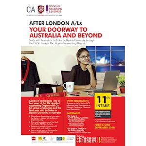 Study with Australia's La Trobe or Deakin University through the CA Sri Lanka's BSc.