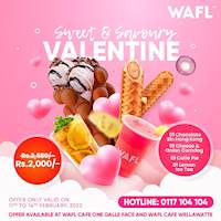 Enjoy the sweet and savoury Valentine offer at WAFL!