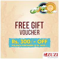 Get Rs. 300/- OFF Voucher for bill above Rs. 5000/- purchase at ZUZI