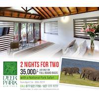  Rs. 35,000/- Full board basis with National Park Safari at Deer Park 