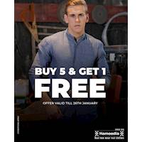 Buy 5 items and get 1 free at Hameedia
