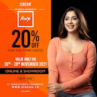 Enjoy a 20% discount for purchases done via Frimi at Online & Zigzag Flagship Store