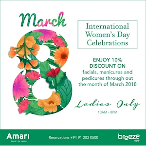10% Off on facials, manicures and pedicures for Ladies at Amari
