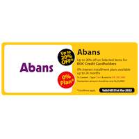 Get up to 20% off on selected items for BOC Credit Cardholders at Abans
