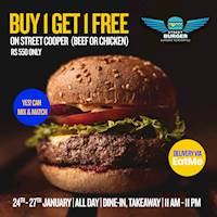 Buy 1 Get 1 Free on Street Cooper at Street Burger