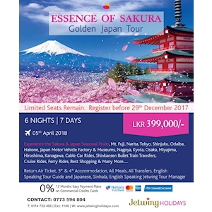 6 Nights Golden Japan Tour with Jetwing Holidays 