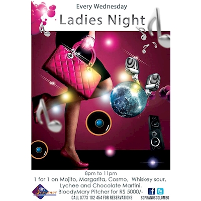 Hey Ladies, put on your heels and head over to Sopranos on every Wednesday