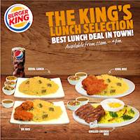 The Burger King's Lunch Selection