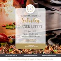 Saturday Dinner Buffet at The Grand Kandyan Hotel