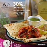GGet 30% OFF on your total bill worth Rs. 2,000 or more from Bombay Borough Colombo Exclusively for One Galle Face Rewards Members