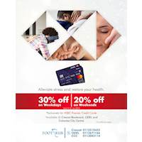 Get up to 30% off on HSBC Premier Credit Cardholders at Footrub