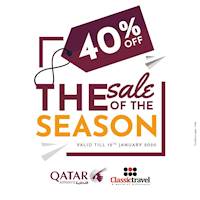 Get up to 40% on Qatar Airways Economy and Business Class air tickets for selected destinations when you book with Classic Travel