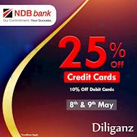  25% Discount on NDB Credit Cards at Diliganz