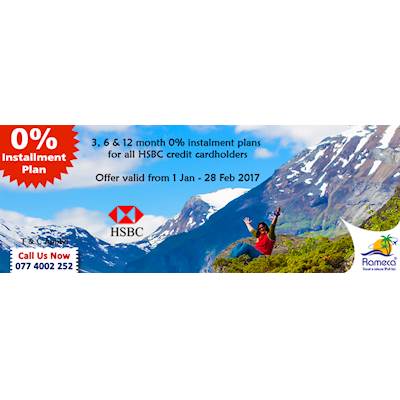 0% Installment Plan for all HSBC Card Holders at RAMECA TRAVEL