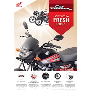 Now with a fresh look Honda CD Dream 110