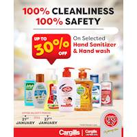 Get up to 30% OFF on Hand Wash & Hand Sanitizers at Cargills FoodCity