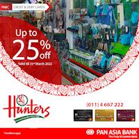 Up to 25% off at Hunters with Pan Asia Bank Credit and Debit Cards