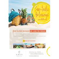Limited time offer! Enjoy a relaxing day away from the hustle of the city with our exclusive day package