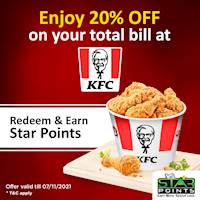 An exclusive offer for Star Points customers at KFC